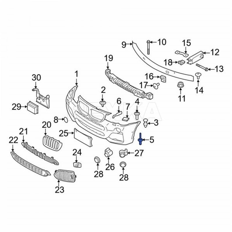 Rexka 15pcs Fender Liner Bumper Cover Wheel Arch Trim Cover Nylon Expanding Rivets for BMW 51777171004 X1 X3 X4 X5 X6 Series - Image 5